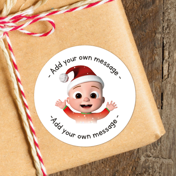 24 Personalised Christmas Stickers Cocomelon